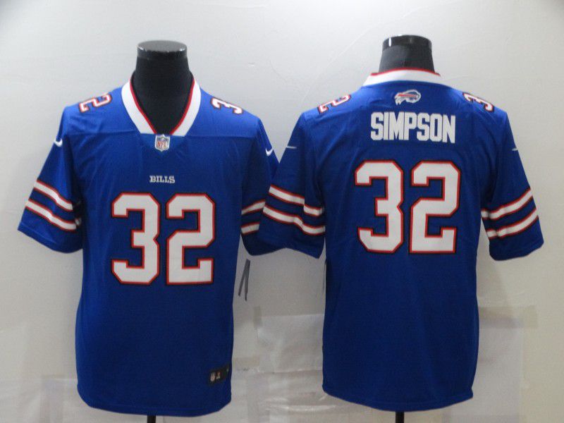 Men Buffalo Bills #32 Simpson Blue Nike Vapor Untouchable Limited 2020 NFL Nike Jerseys->new england patriots->NFL Jersey